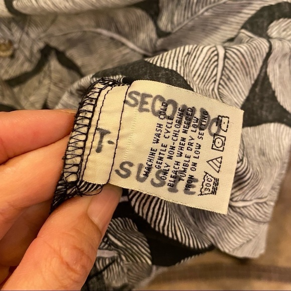 Vintage COOKE STREET Men Leaf Print Buttoned Short Sleeve Shirt Size XL - Picture 7 of 9